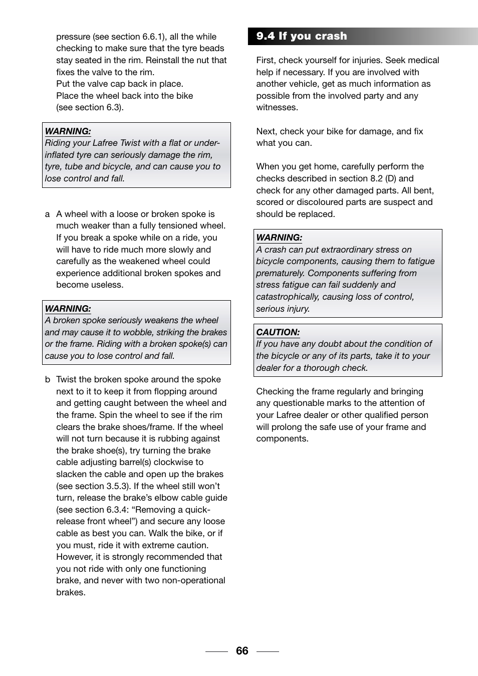 Giant TwisT 2002 Motorized Bicycle User Manual | Page 68 / 148