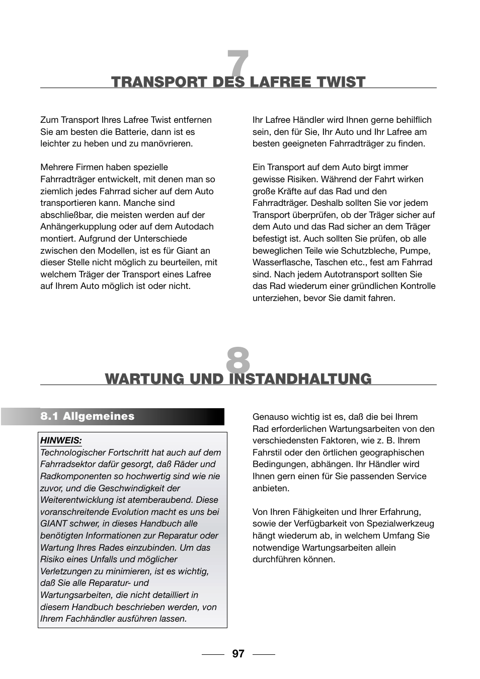Giant TwisT 2002 Motorized Bicycle User Manual | Page 99 / 148
