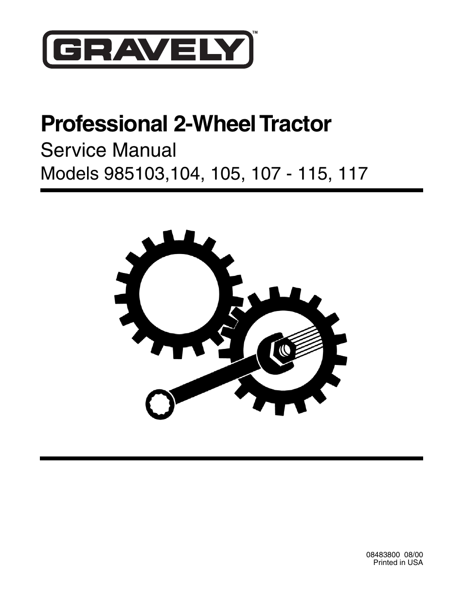 Gravely 985103 User Manual | 44 pages