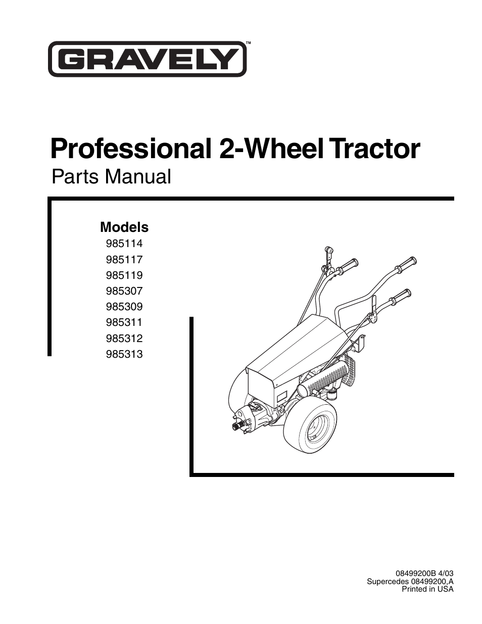 Gravely 985117 User Manual | 36 pages