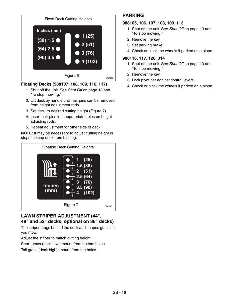 K to desired cutting height (figure 6) | Gravely 988117 - HR1536FX User Manual | Page 16 / 33