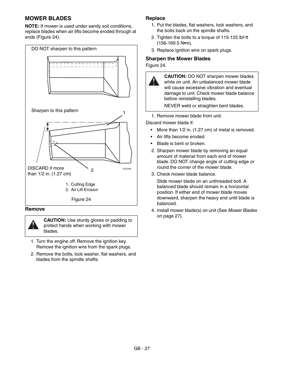 Gravely 988117 - HR1536FX User Manual | Page 27 / 33