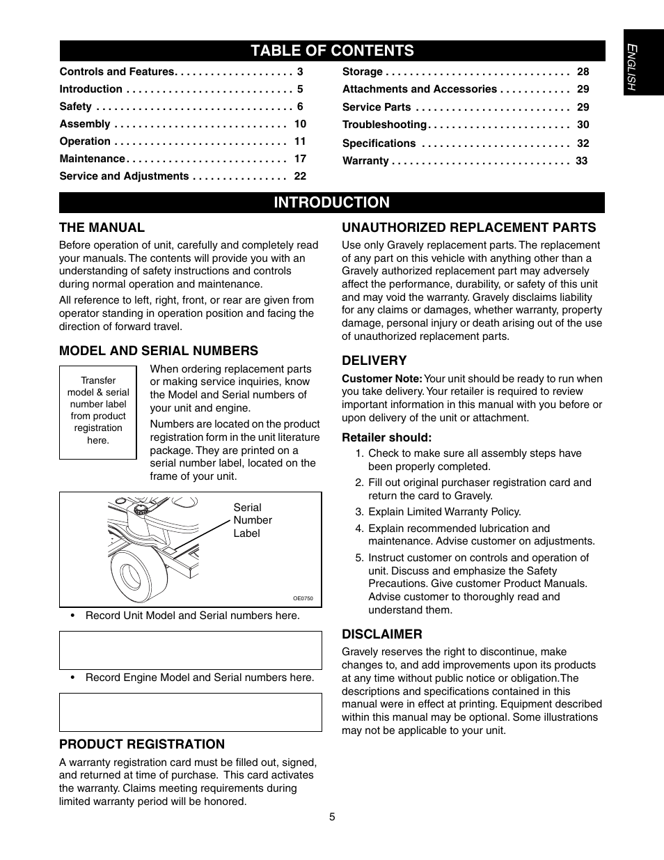 Gravely 915015 - 1742 ZT User Manual | Page 5 / 34