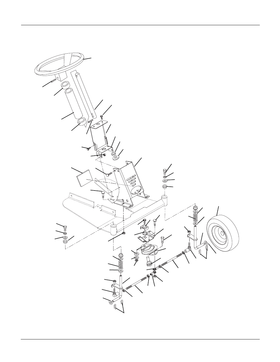 Steering and front wheels | Gravely REAR ENGINE RIDER 927064 - RM1440 User Manual | Page 10 / 25