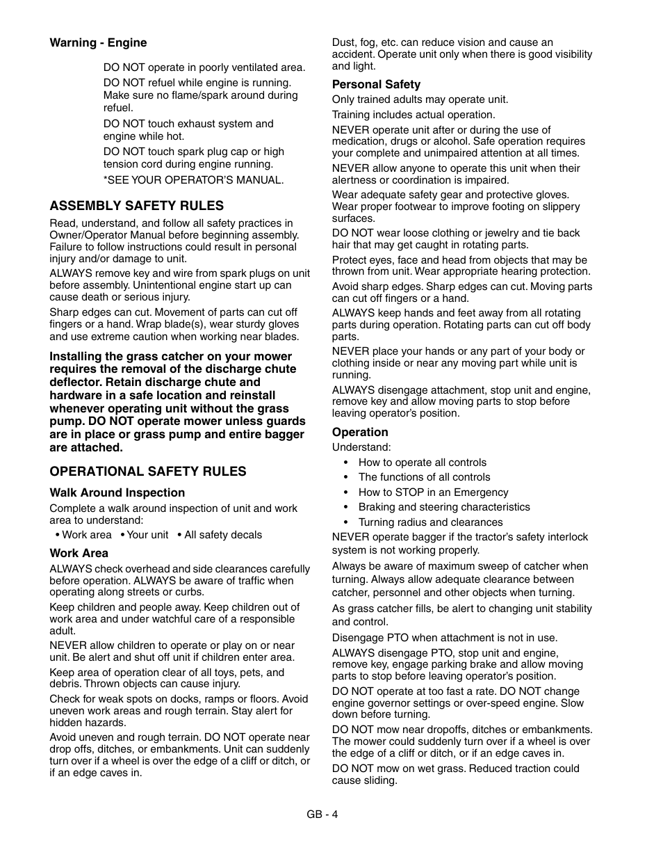 Gravely PROMASTER 890015* User Manual | Page 4 / 14