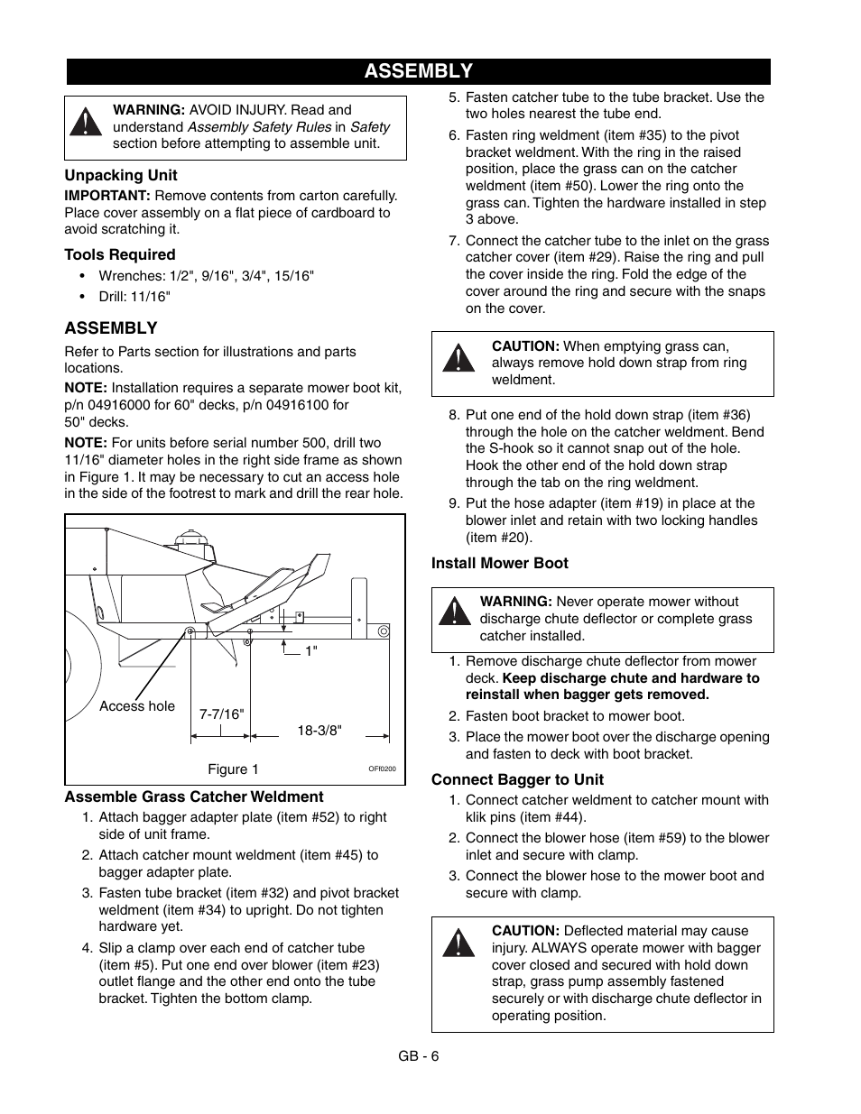 Assembly | Gravely PROMASTER 890015* User Manual | Page 6 / 14