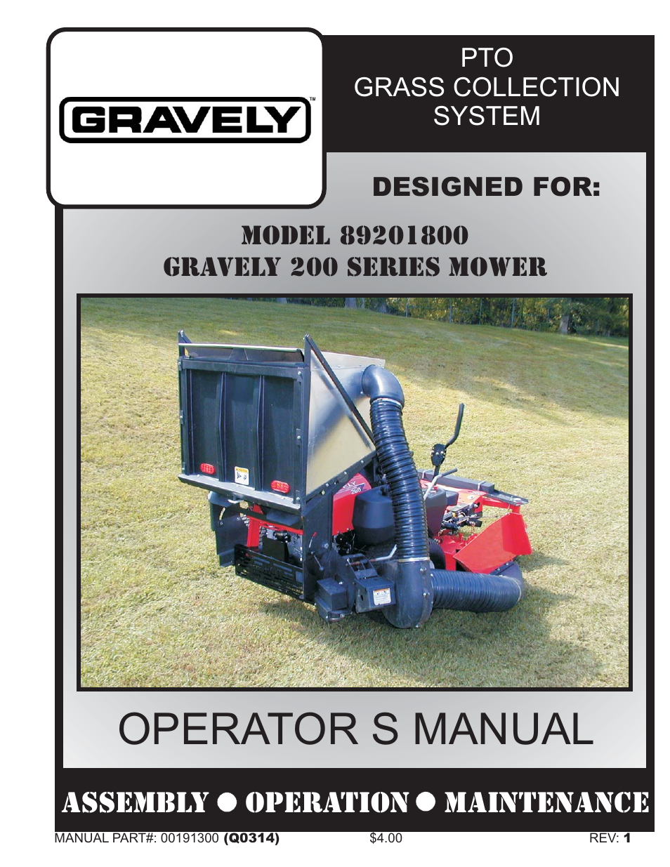 Gravely 89201800 User Manual | 18 pages