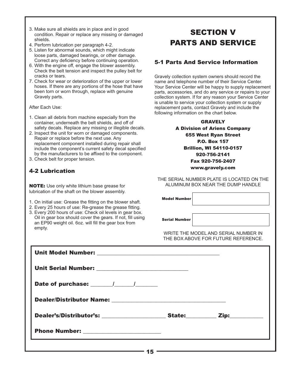 Gravely 89201800 User Manual | Page 15 / 18