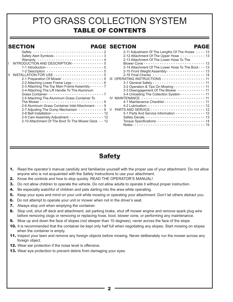 Gravely 89201800 User Manual | Page 2 / 18