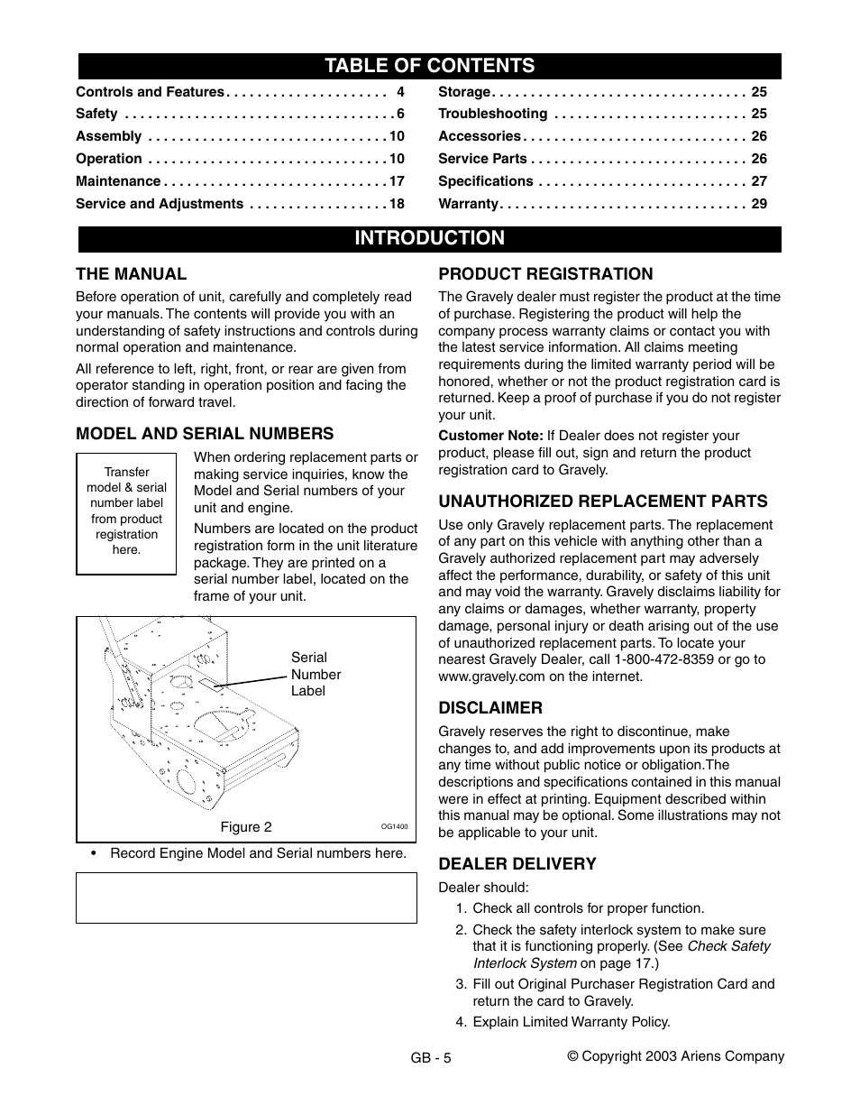 Gravely 988100-GR1336FX User Manual | Page 5 / 30
