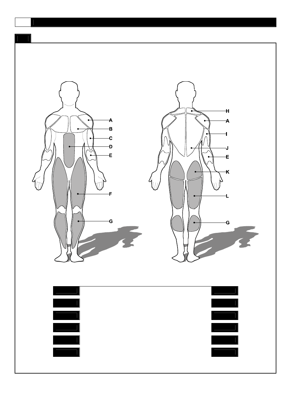 Muscle chart, Muscle groups | Greenmaster FX40HR User Manual | Page 34 / 37