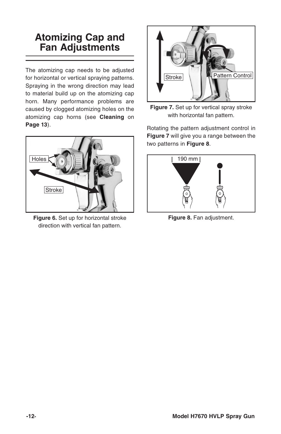 Atomizing cap and fan adjustments | Grizzly H7670 User Manual | Page 12 / 20