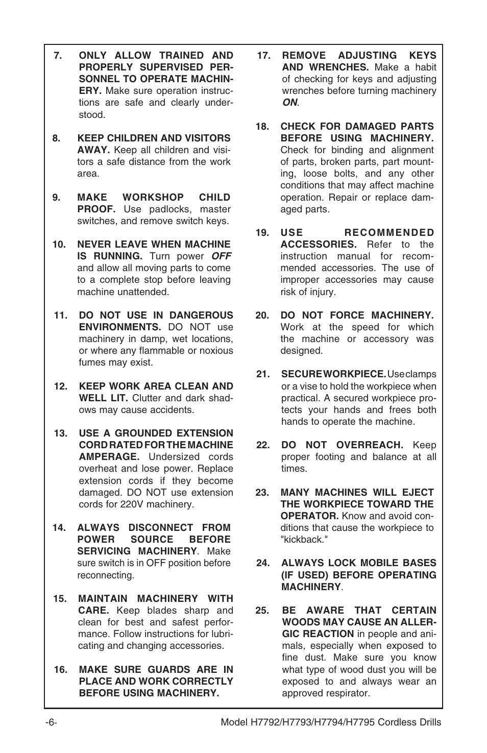 Grizzly H7793 User Manual | Page 8 / 20