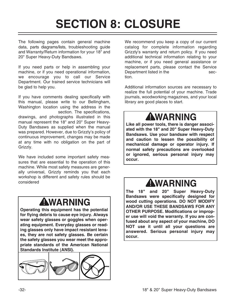 Grizzly G0506 User Manual | Page 34 / 56