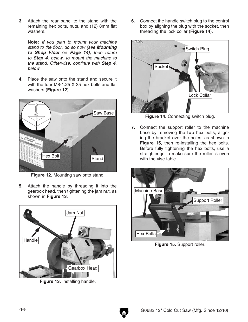 Grizzly 12" Cold Cut Saw G0682 User Manual | Page 18 / 52