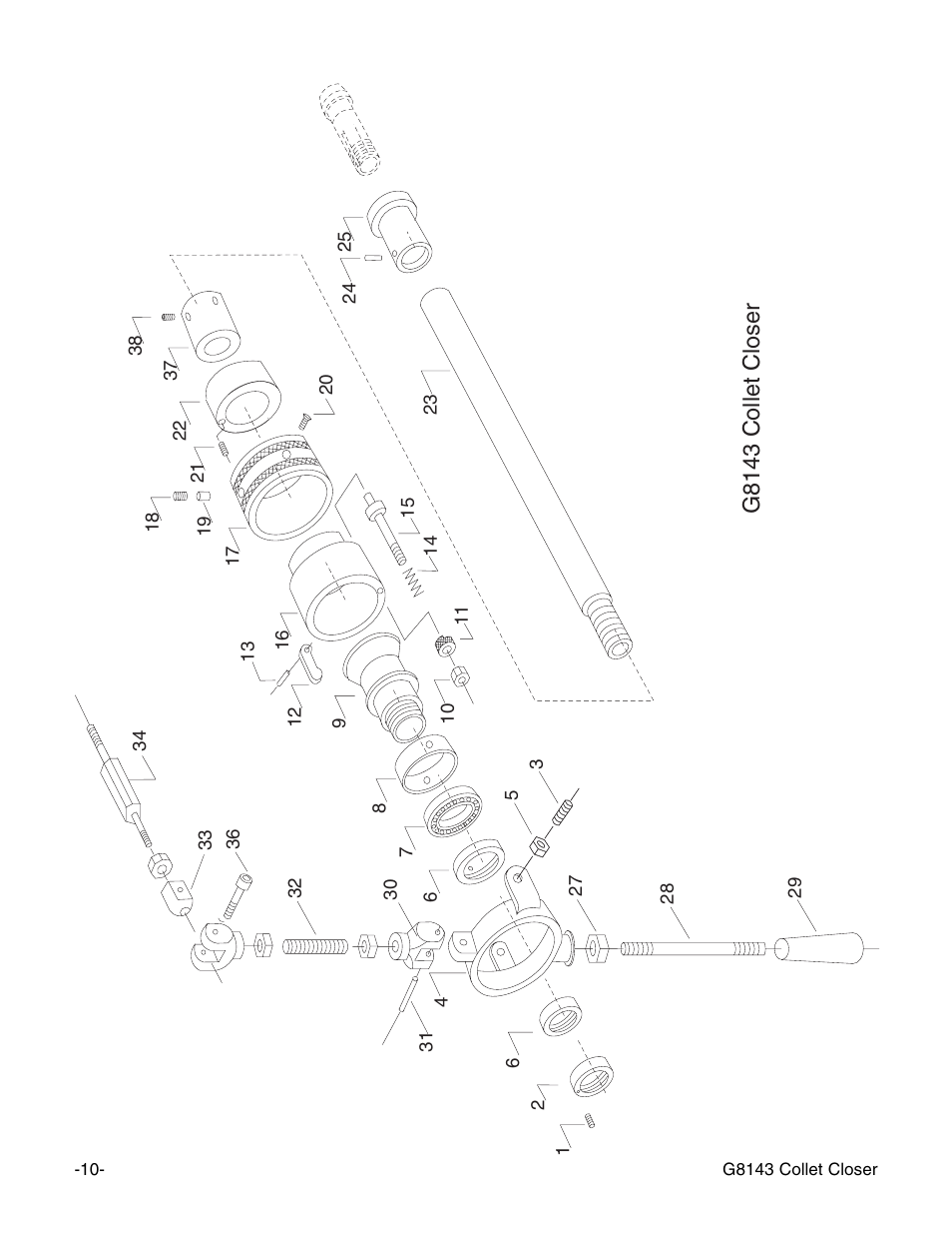 G8143 collet closer | Grizzly G8143 User Manual | Page 12 / 16