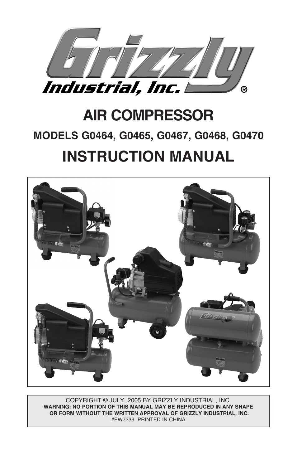 Grizzly G470 User Manual | 36 pages