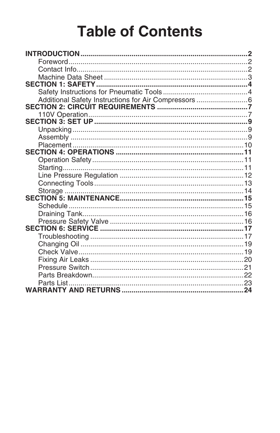 Grizzly G470 User Manual | Page 3 / 36