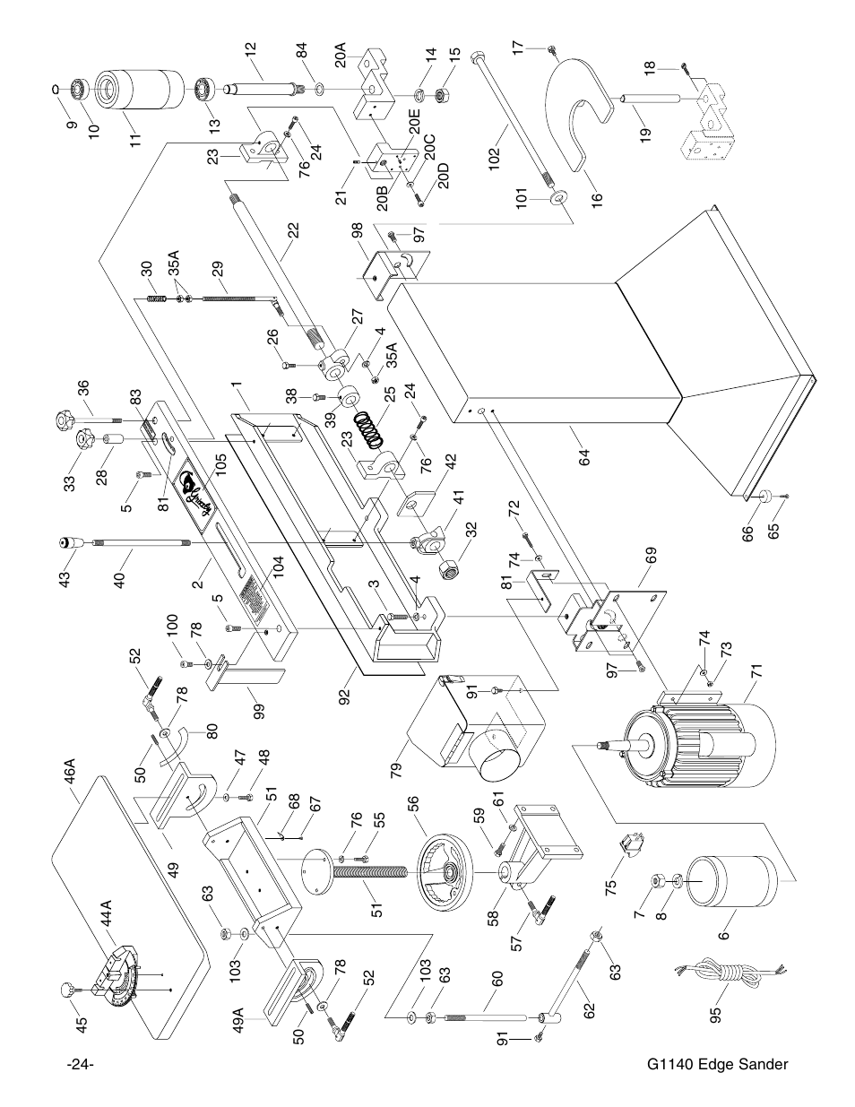 Grizzly G0574 User Manual | Page 28 / 32