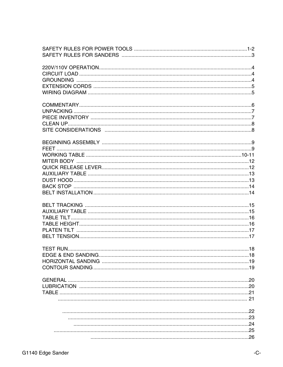 Grizzly G0574 User Manual | Page 4 / 32