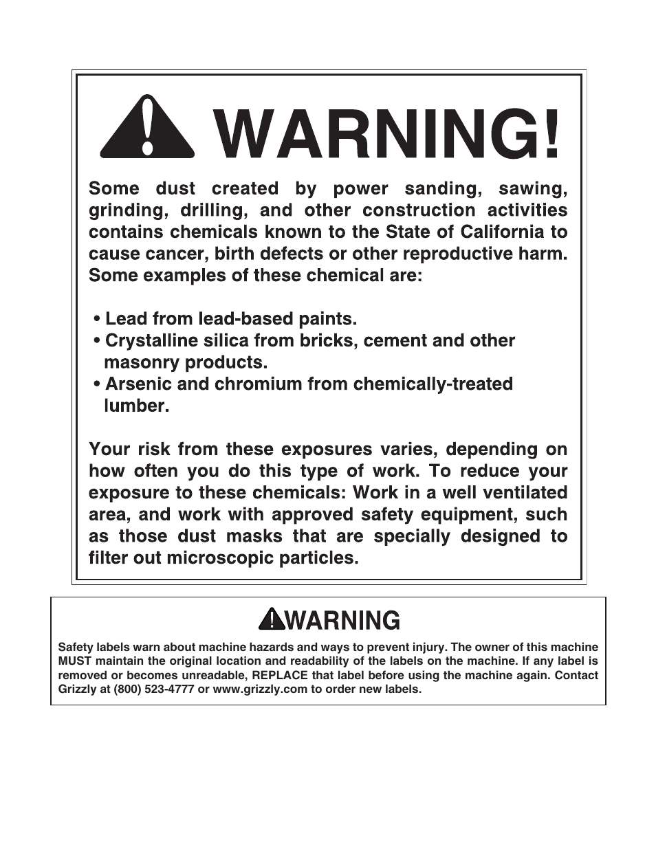 Grizzly H7760 User Manual | Page 2 / 32