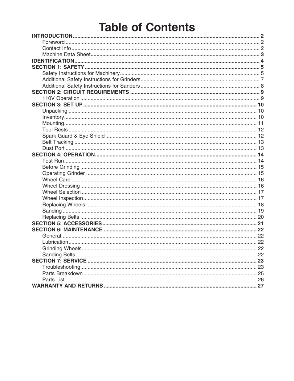 Grizzly H7760 User Manual | Page 3 / 32