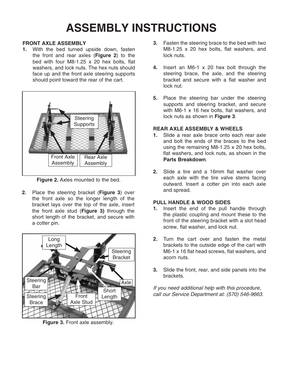 Assembly instructions | Grizzly Nursery Wagon with Wood Sides H3029 User Manual | Page 3 / 4