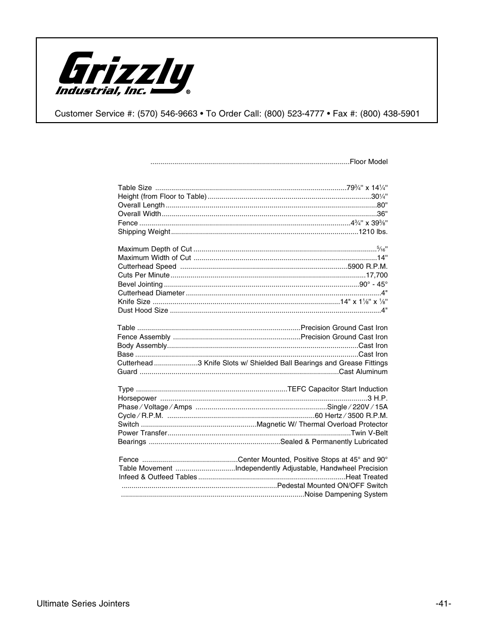 Machine data sheet | Grizzly G9860ZX User Manual | Page 43 / 56