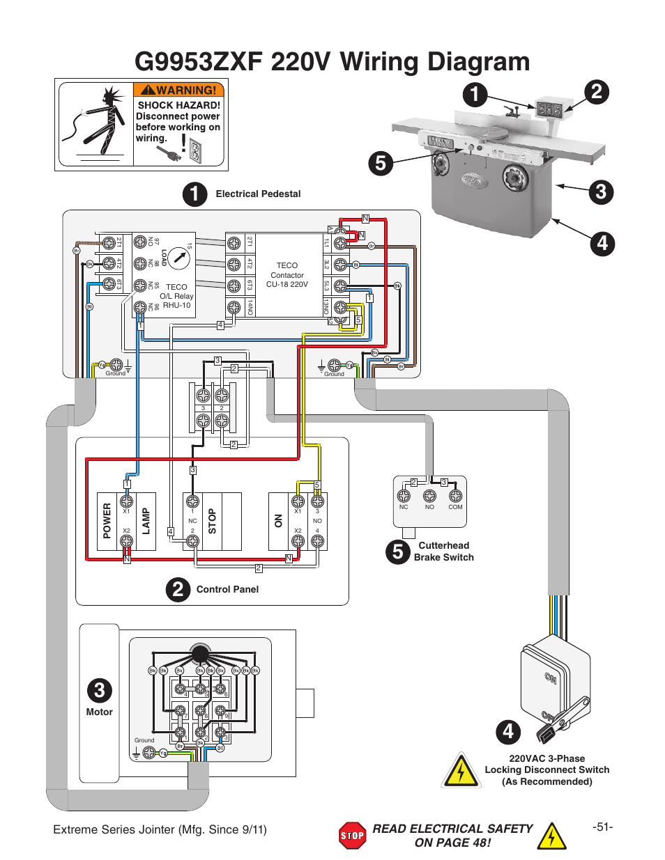 Grizzly Extreme Series Jointer G9953ZXF User Manual | Page 53 / 76