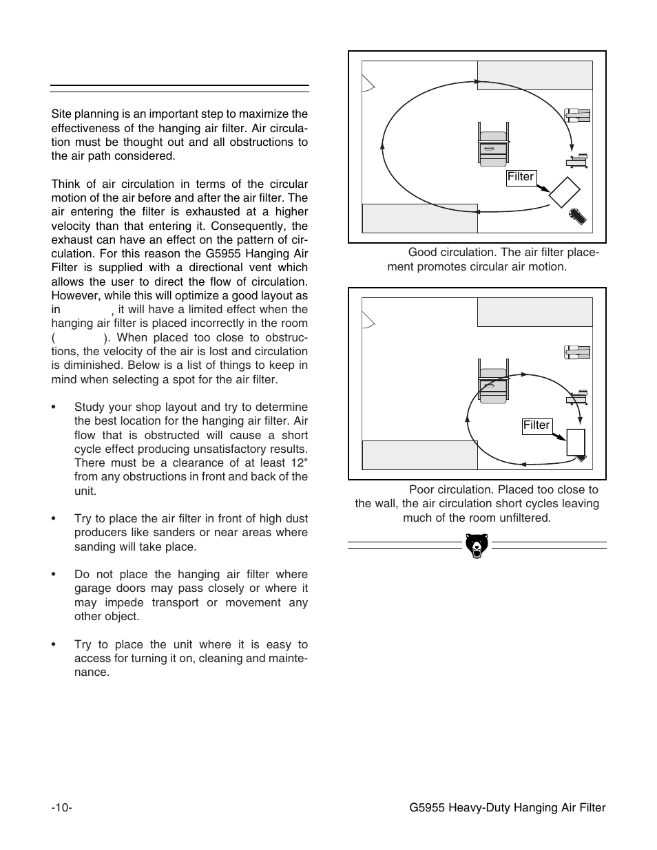 Site planning | Grizzly G5955 User Manual | Page 12 / 24