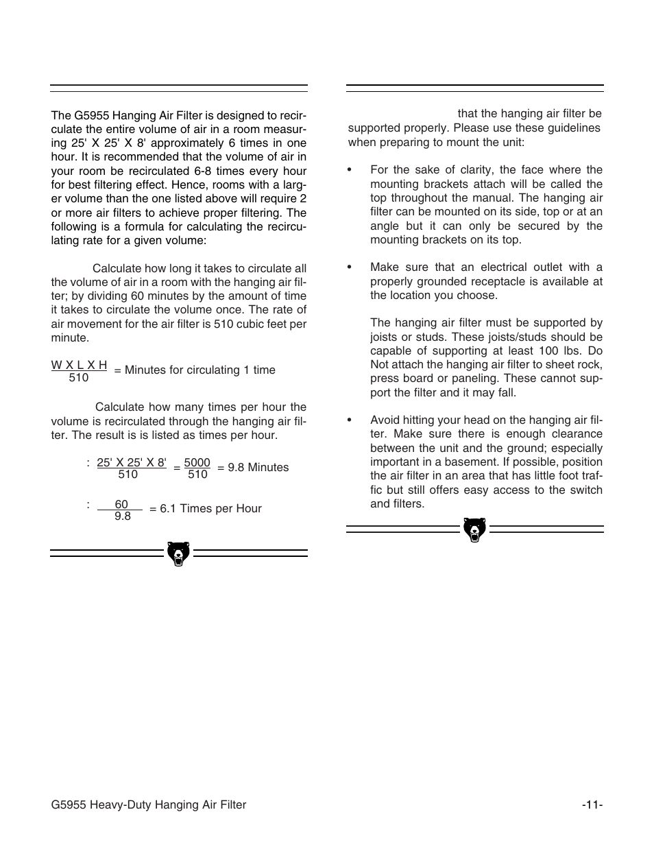 Filter capacity, Mounting preparation, Filter capacity mounting preparation | Mounting preparation filter capacity | Grizzly G5955 User Manual | Page 13 / 24