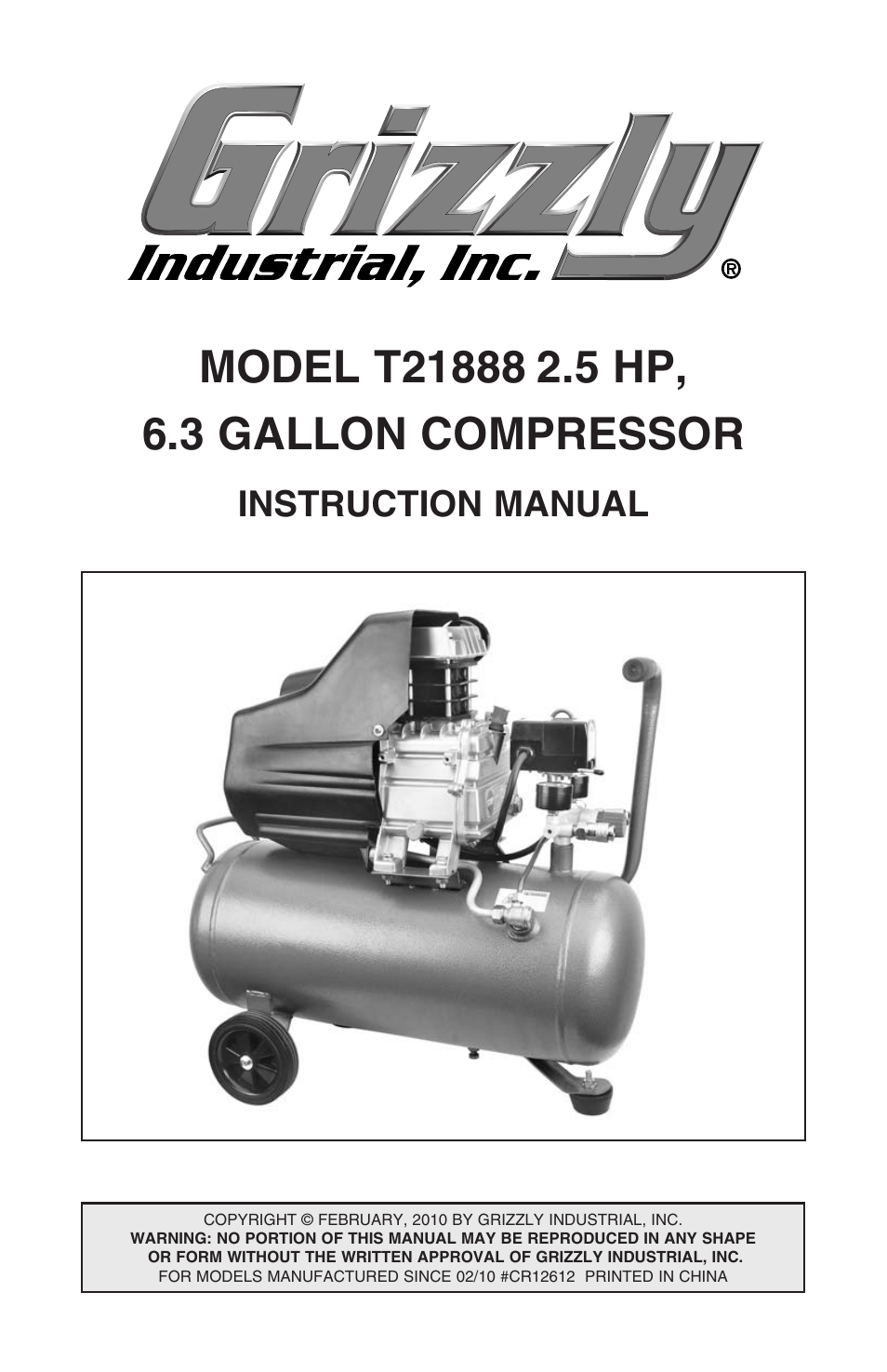 Grizzly T21888 User Manual | 28 pages