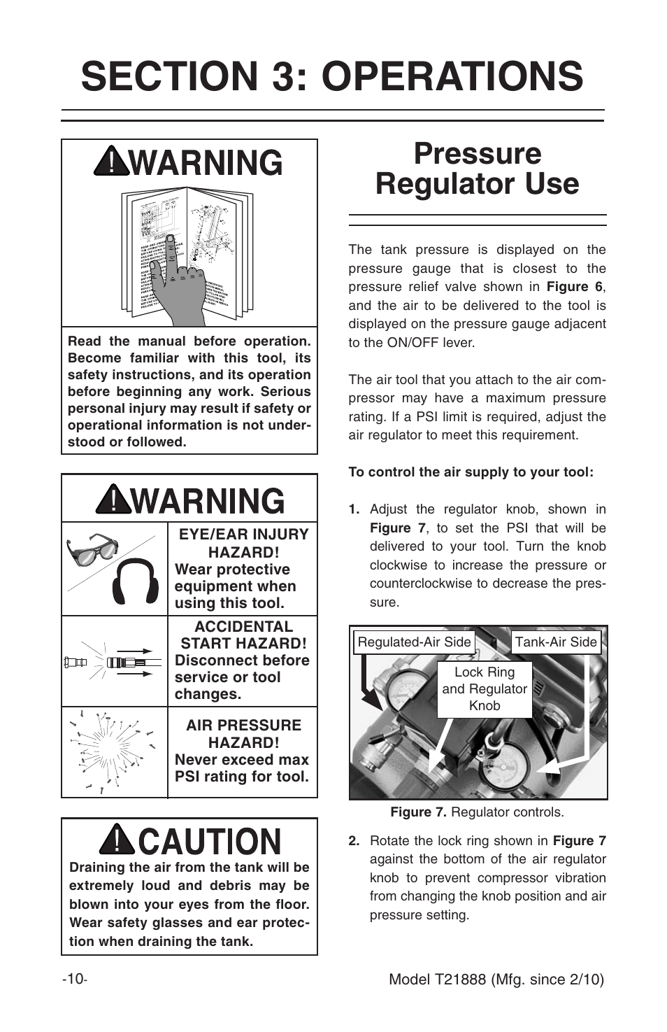 Pressure regulator use | Grizzly T21888 User Manual | Page 12 / 28