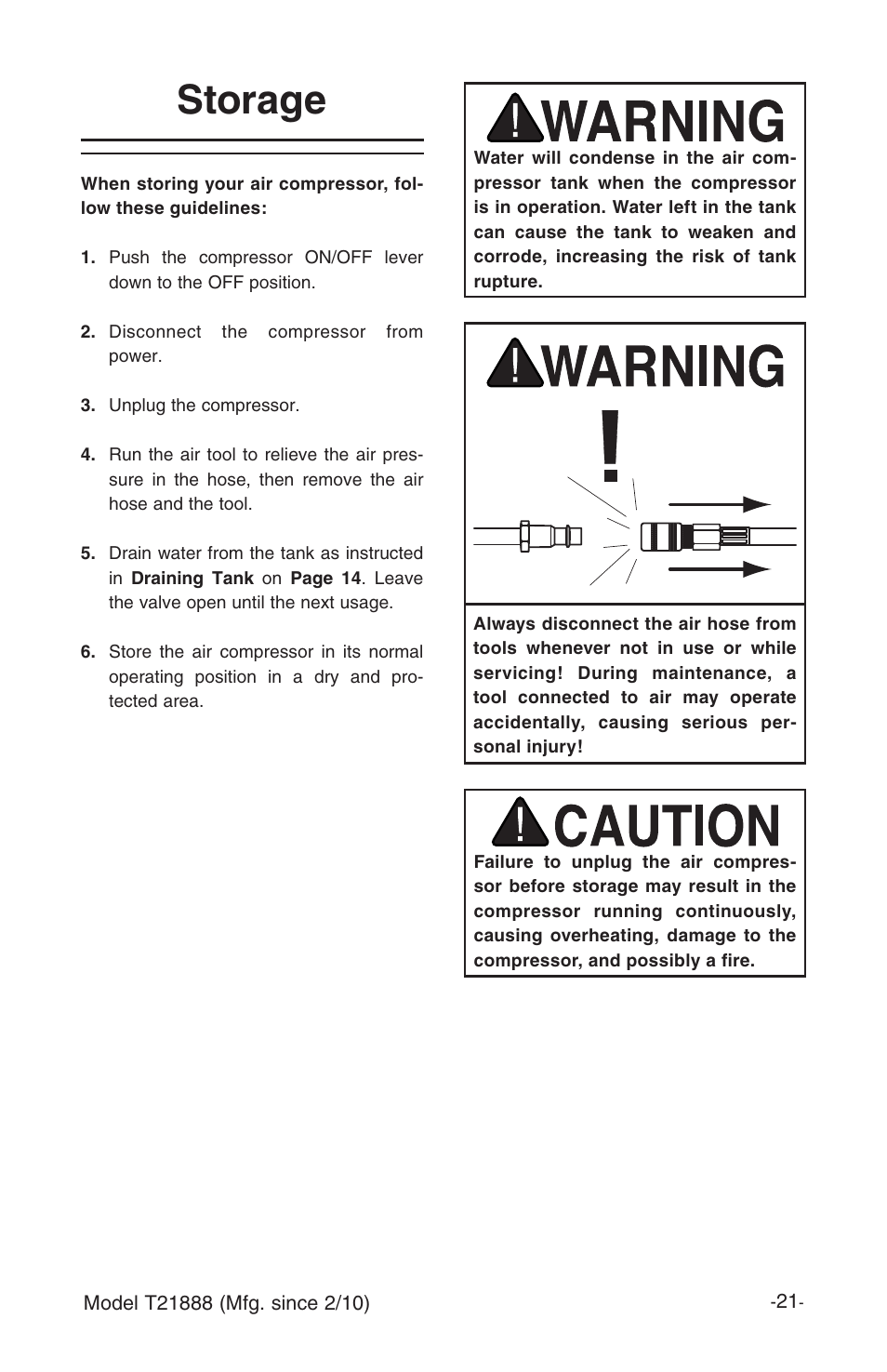 Storage | Grizzly T21888 User Manual | Page 23 / 28