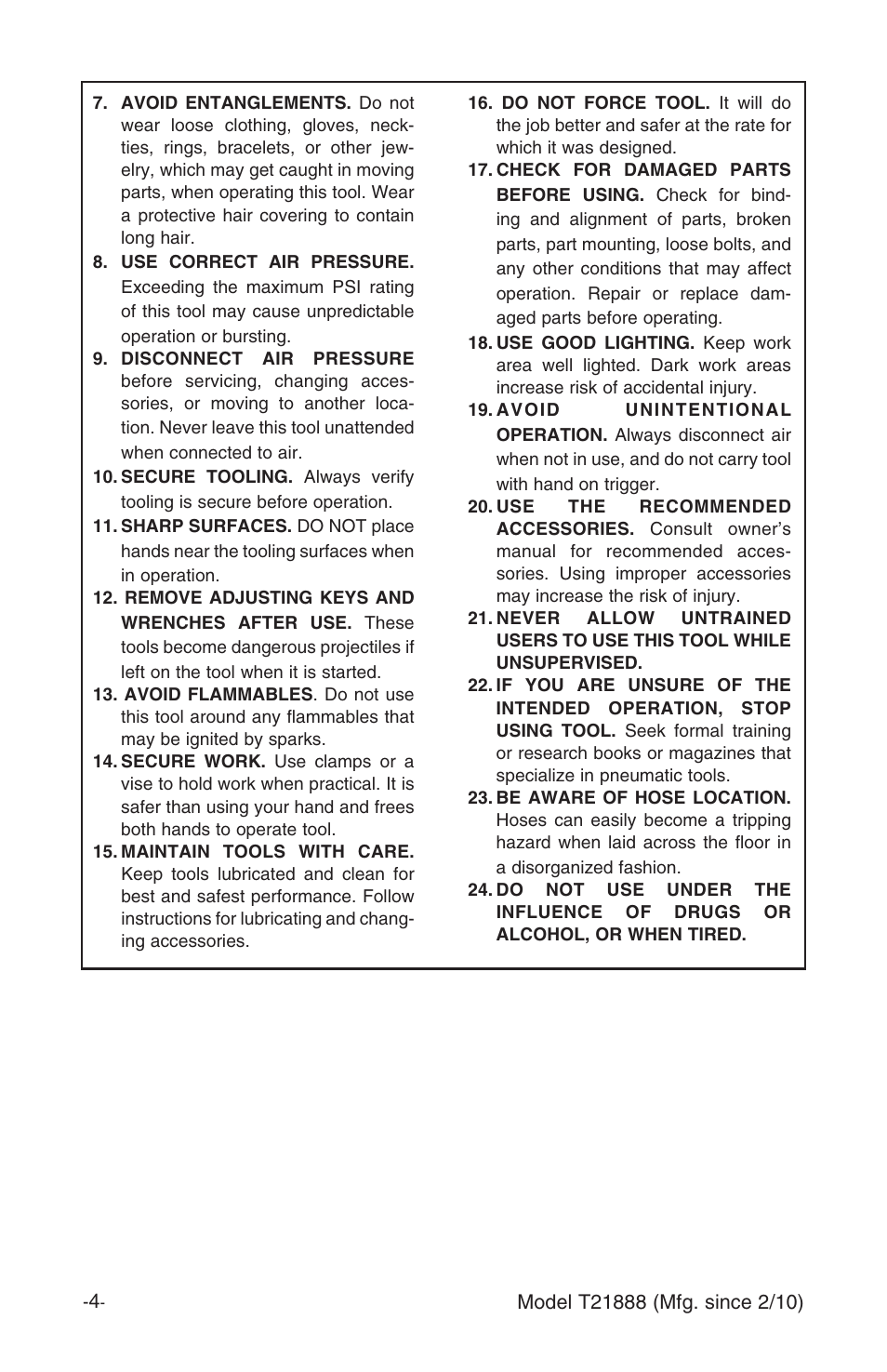 Grizzly T21888 User Manual | Page 6 / 28