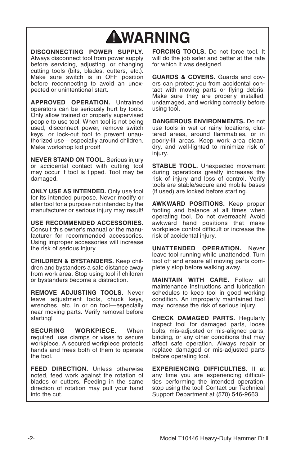 Grizzly T10446 User Manual | Page 4 / 16