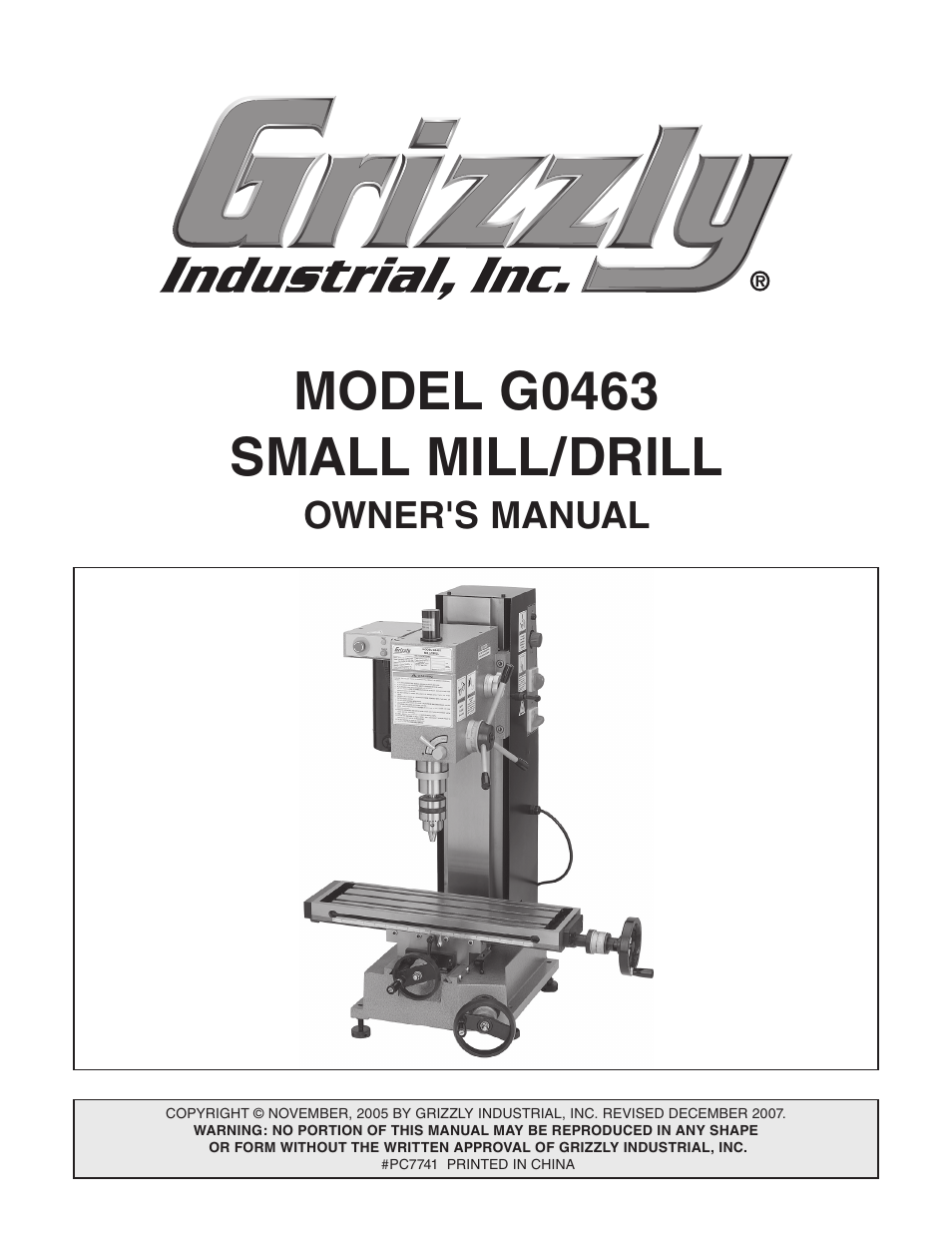 Grizzly G0463 User Manual | 40 pages