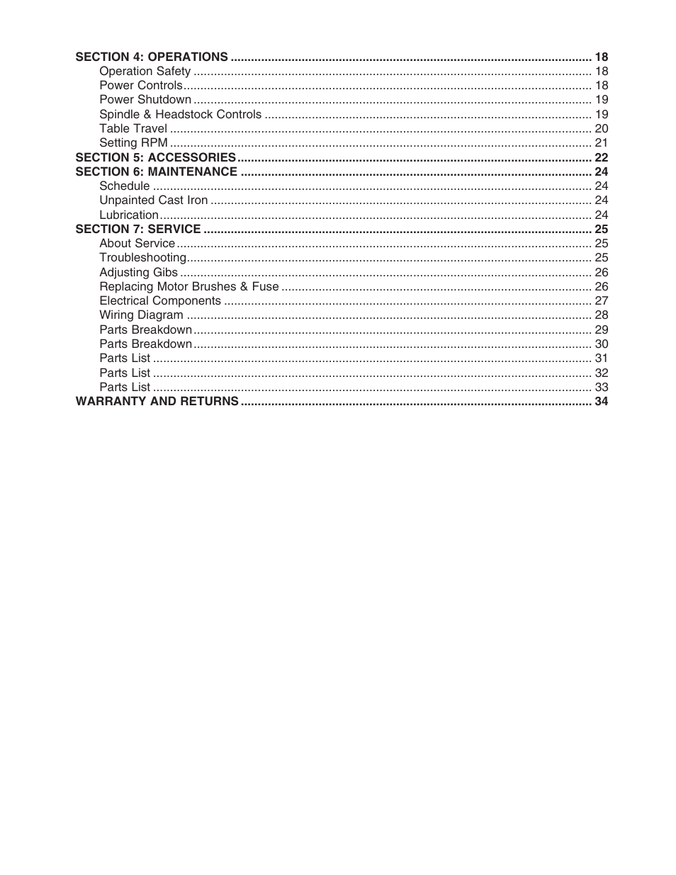 Grizzly G0463 User Manual | Page 4 / 40