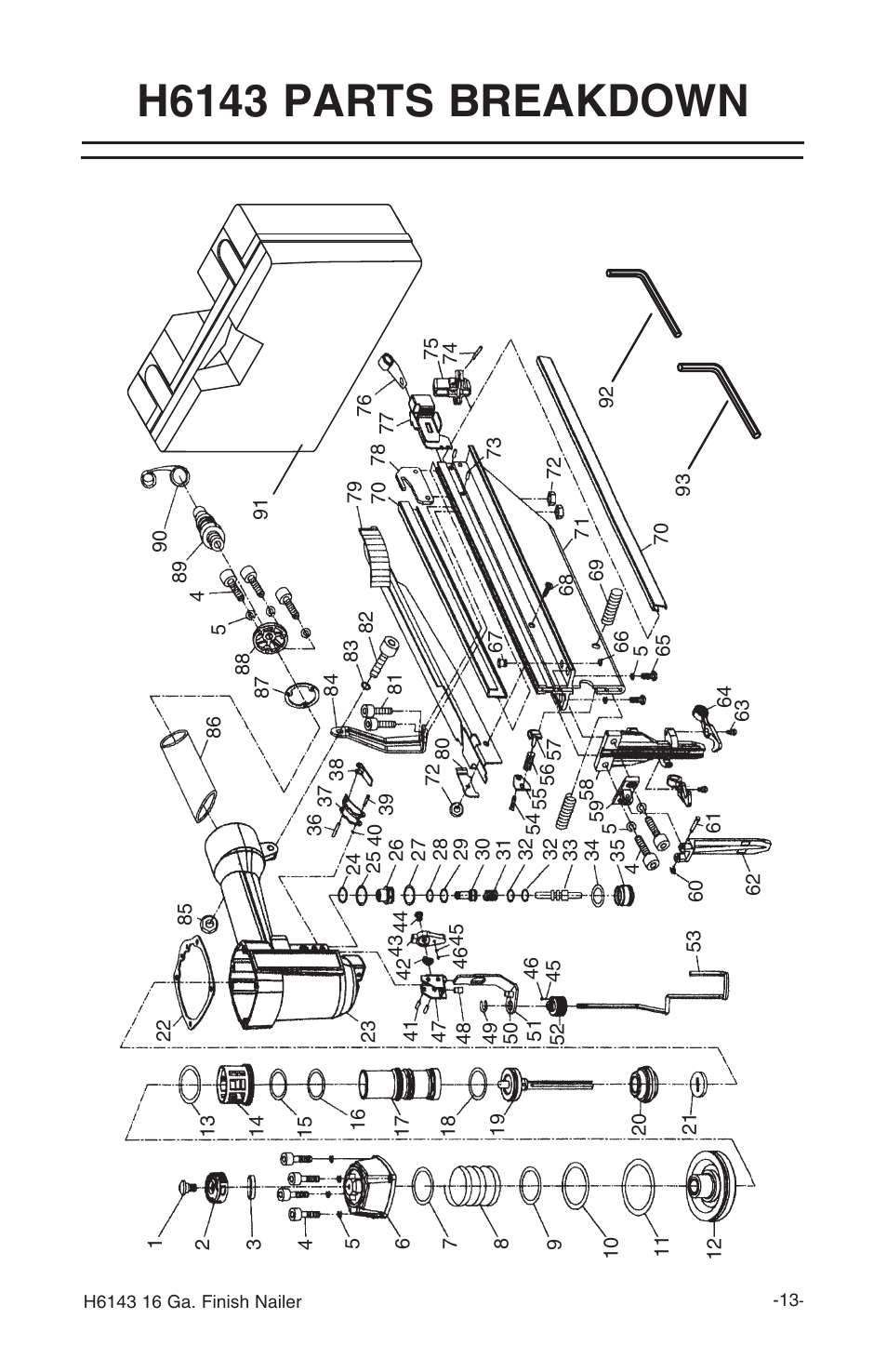 H6143 parts breakdown | Grizzly H6143 User Manual | Page 15 / 20