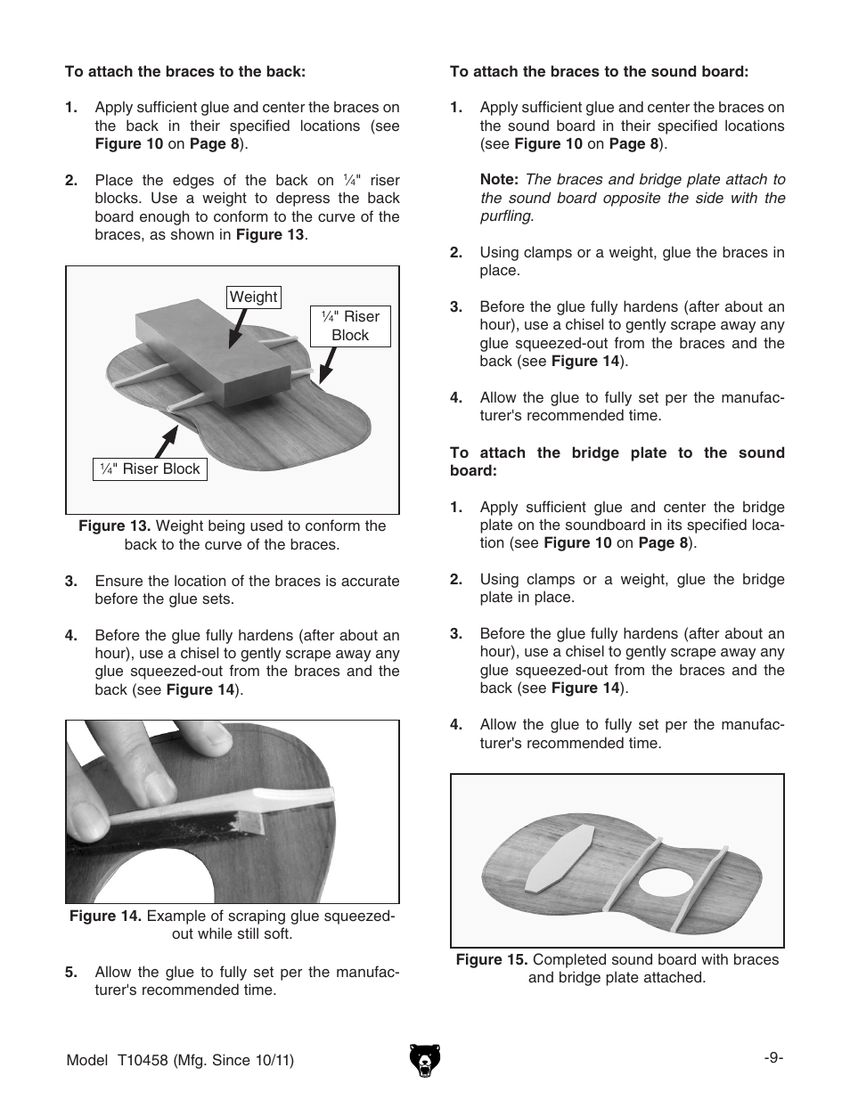 Grizzly SOPRANO UKULELE KIT T10458 User Manual | Page 11 / 24