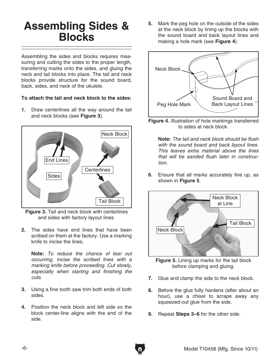 Assembling sides & blocks | Grizzly SOPRANO UKULELE KIT T10458 User Manual | Page 8 / 24
