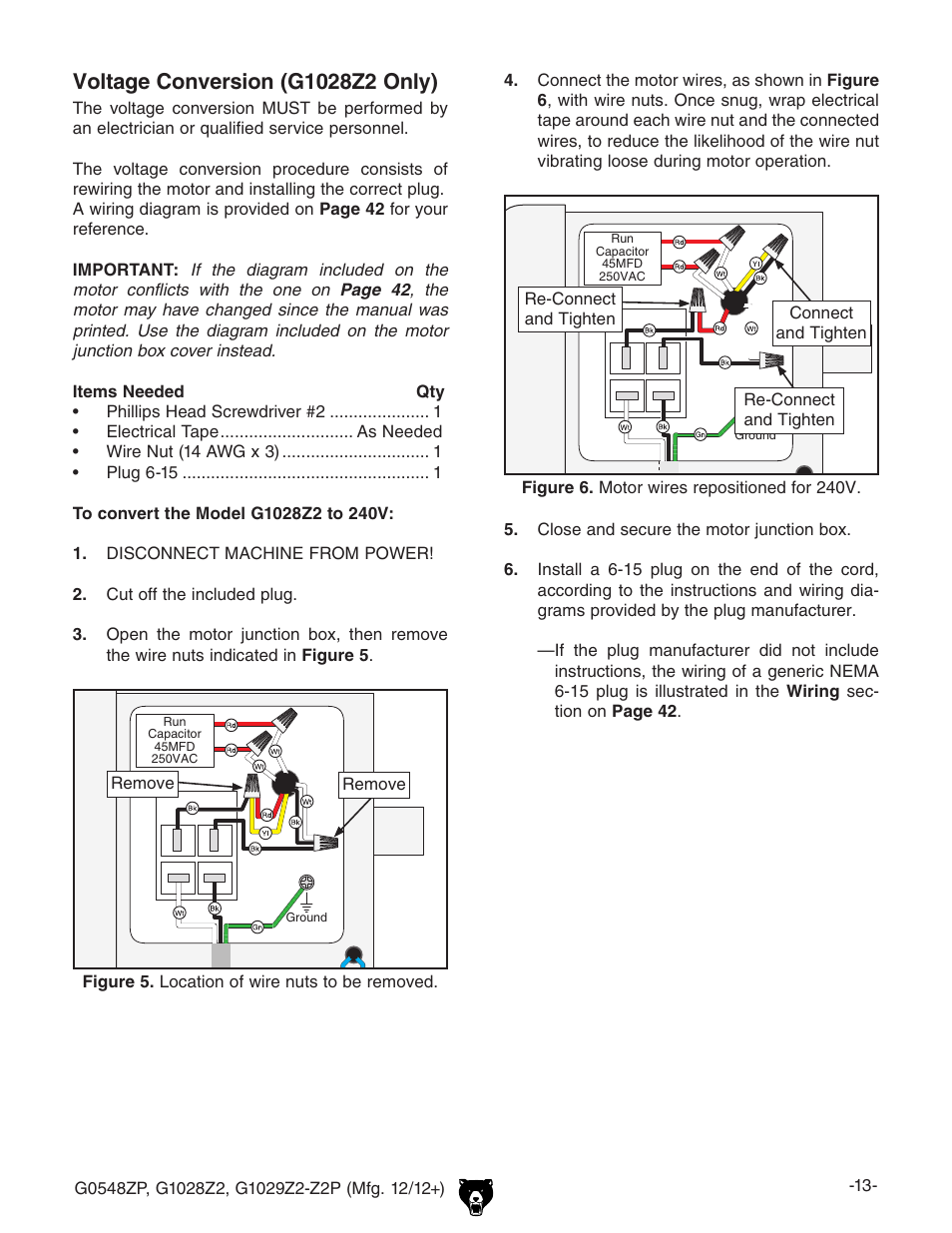 Grizzly G0548Z User Manual | Page 15 / 56