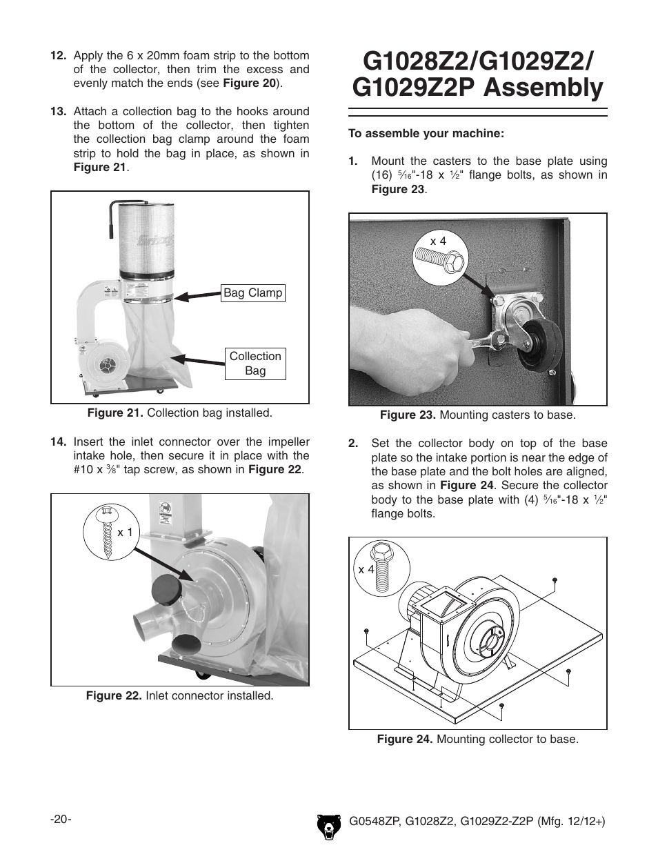 Grizzly G0548Z User Manual | Page 22 / 56