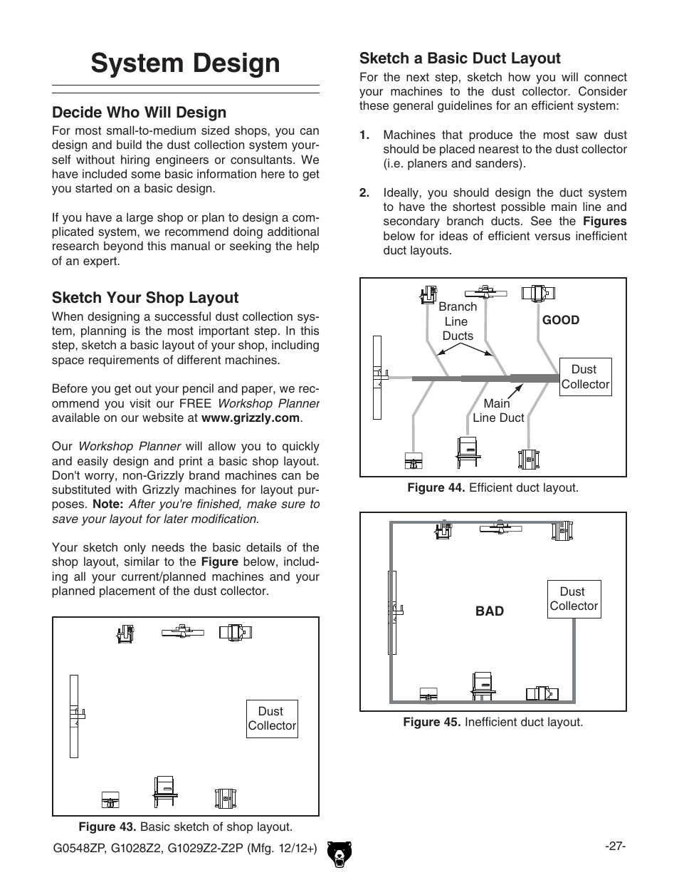 System design | Grizzly G0548Z User Manual | Page 29 / 56