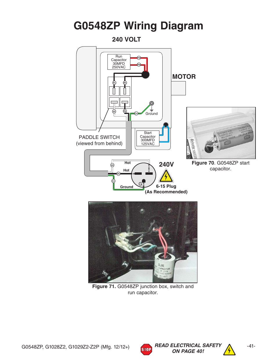 G0548zp wiring diagram | Grizzly G0548Z User Manual | Page 43 / 56