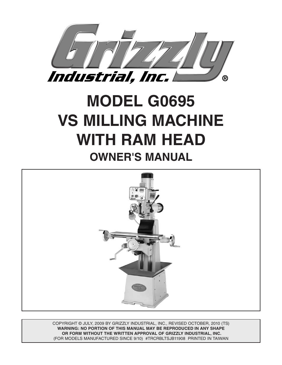 Grizzly G0695 User Manual | 60 pages
