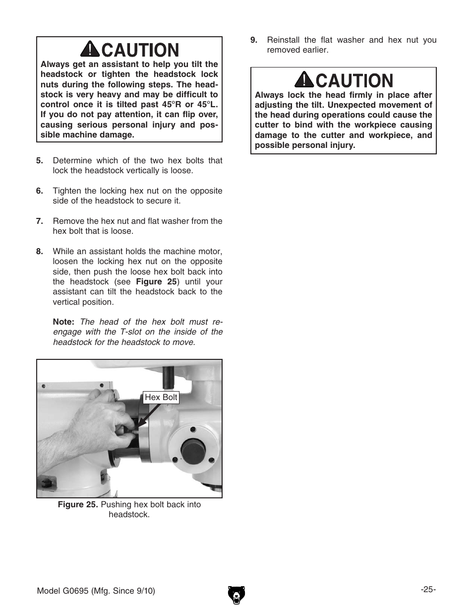 Grizzly G0695 User Manual | Page 27 / 60