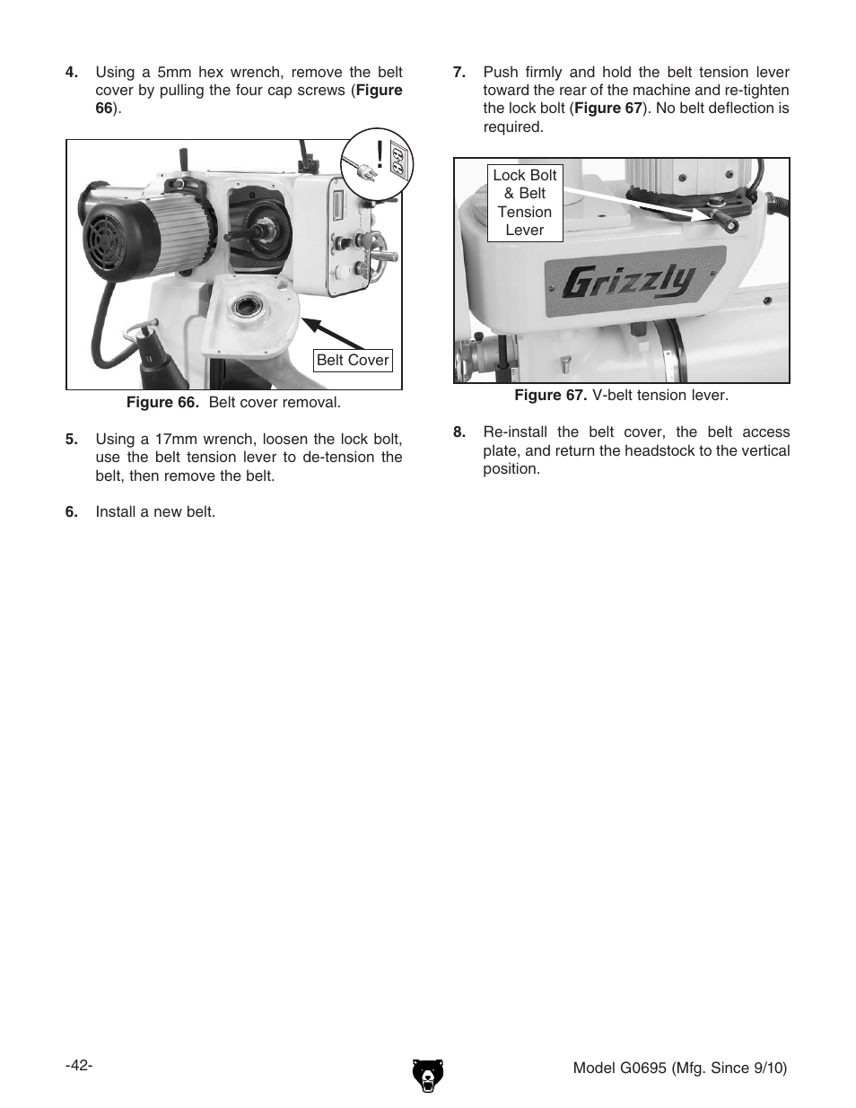 Grizzly G0695 User Manual | Page 44 / 60
