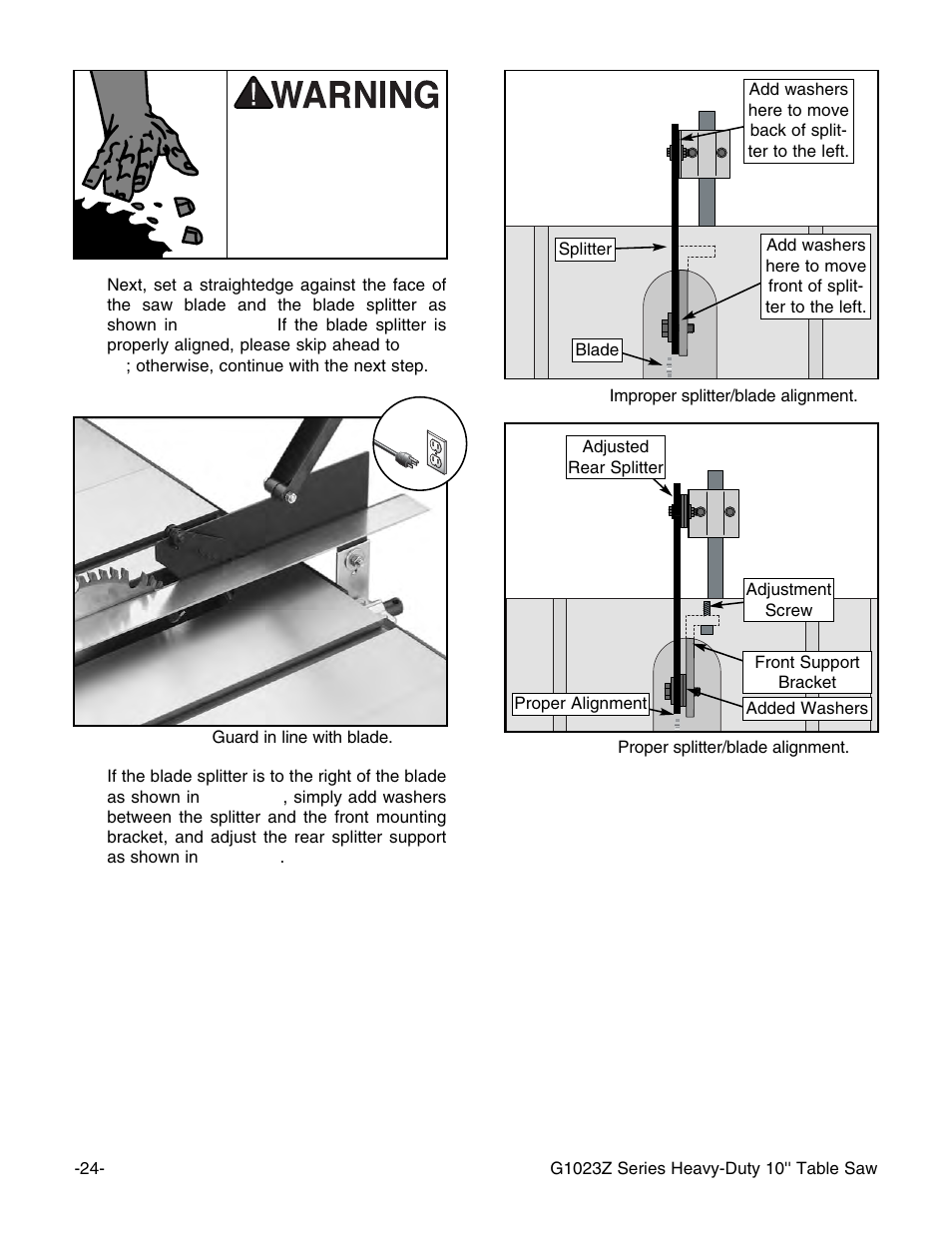Grizzly Heavy-Duty Table G1023Z User Manual | Page 26 / 63
