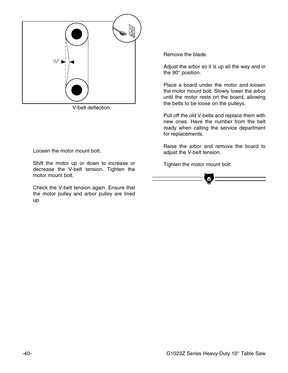 Grizzly Heavy-Duty Table G1023Z User Manual | Page 42 / 63